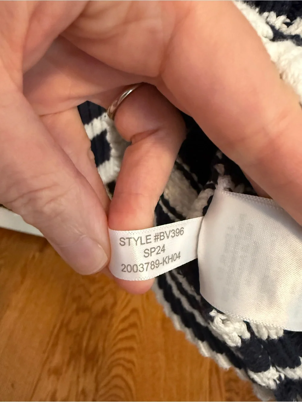 J.Crew Rollneck Sweater Striped Navy and Ivory Size XS